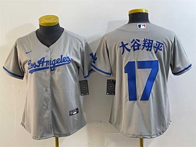 Youth Los Angeles Dodgers #17 Shohei Ohtani Gray Stitched Baseball Jerseys->mlb youth jerseys->MLB Jersey